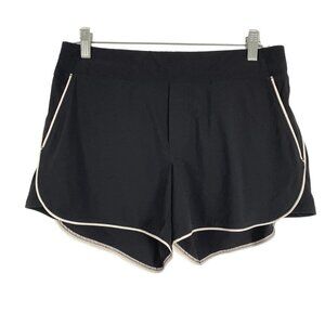 Athleta Brooklyn Luxe‎ Shorts Women's Size 8 Black White Trim Running Workout